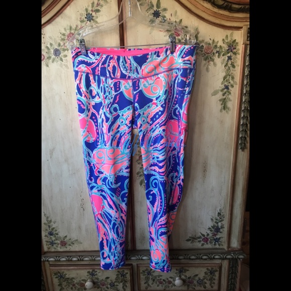 ☎️HP‼️ Lilly Pulitzer Leggings XL JELLIES BE - Picture 6 of 8